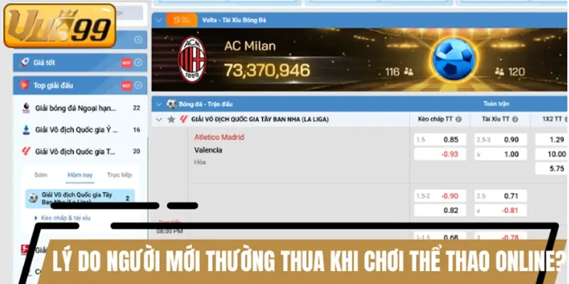 Phân tích lý do người mới thường thua khi chơi thể thao online?